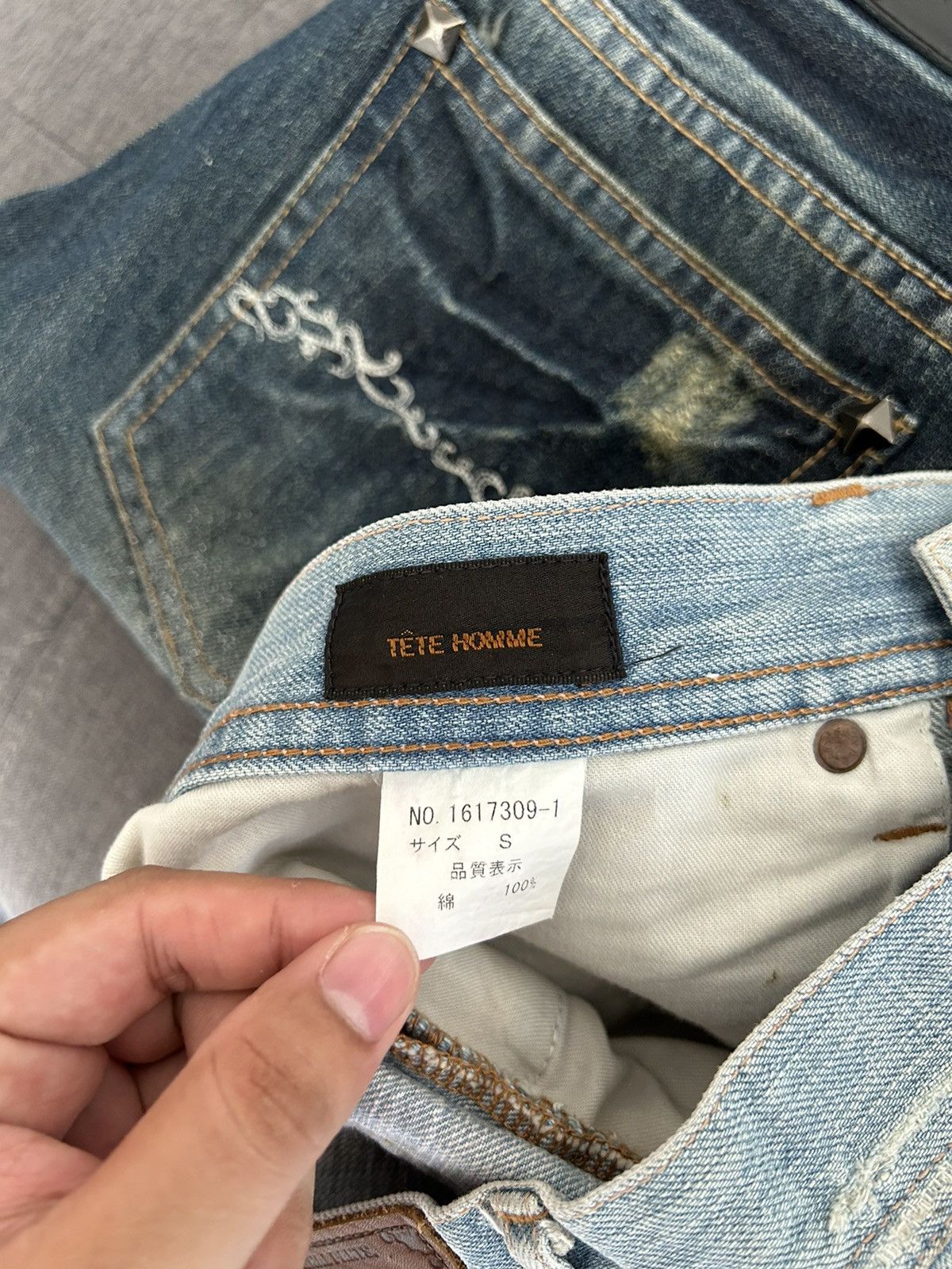 Tete Homme Tete Homme Flared Distressed Jeans Size US 29 - 14 Thumbnail