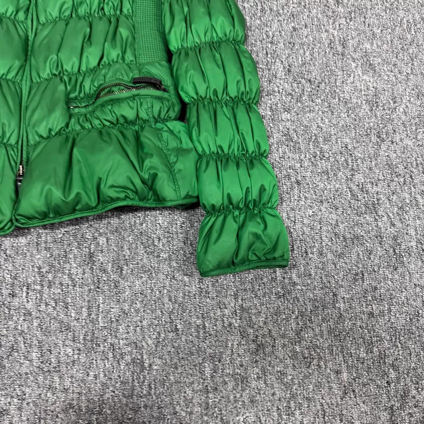 Burberry Burberry Green Collar Pleated Quilted Cotton Jacket S Size S / US 4 / IT 40 - 3 Thumbnail