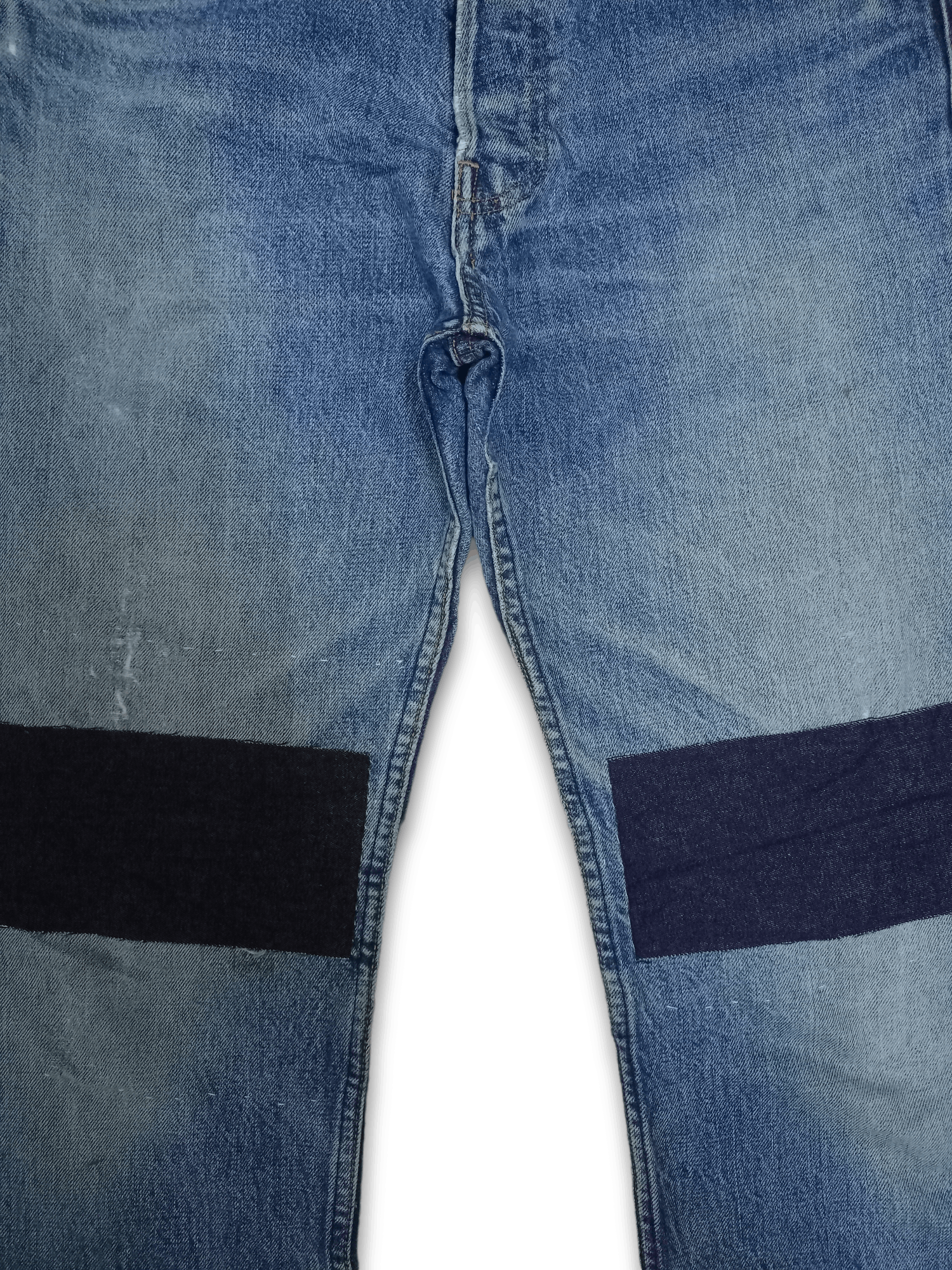 Denime Vintage Denime Japan Patched Distressed Loose Jeans 33x31 Size US 33 - 6 Thumbnail