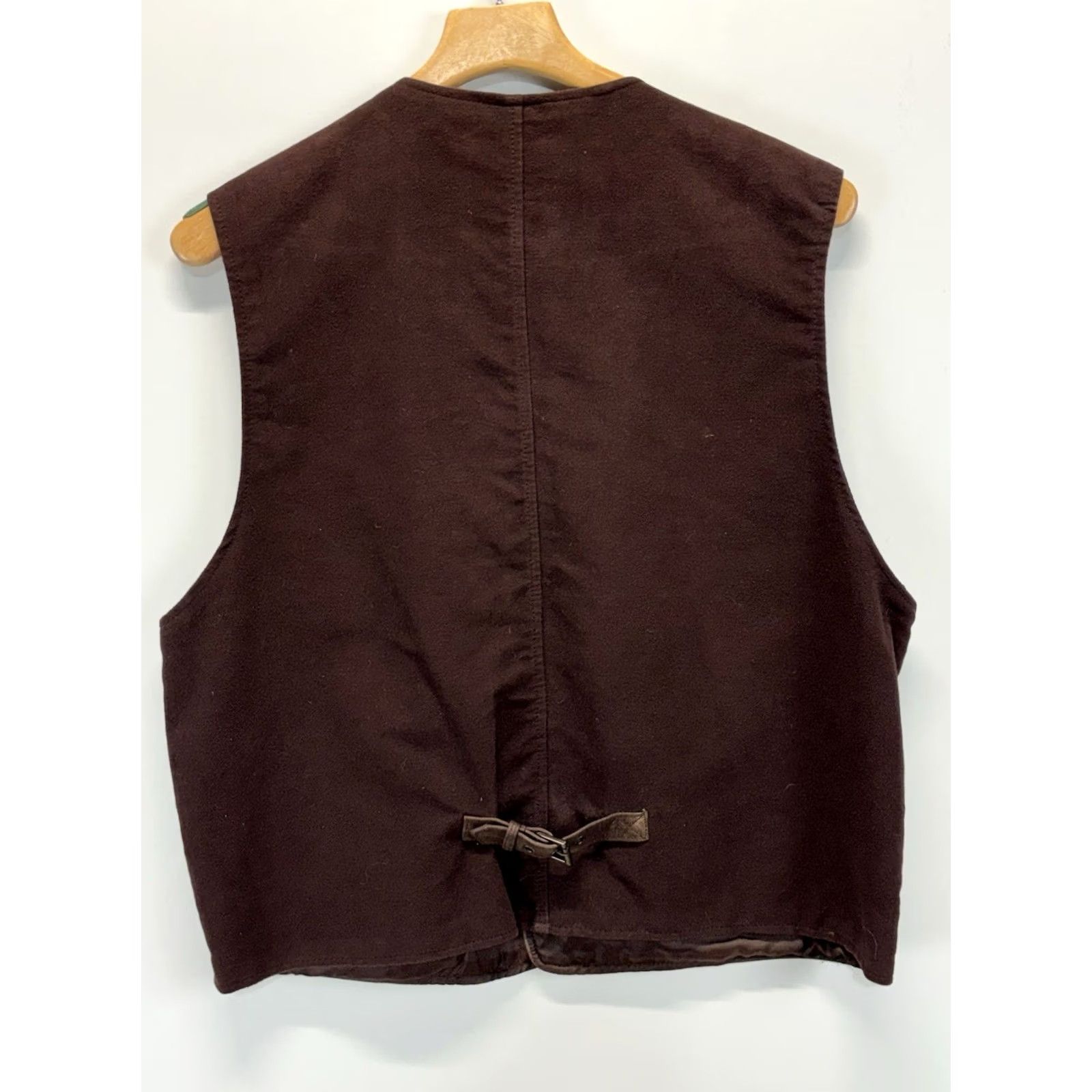 Gap VINTAGE Gap Leather Vest Mens L Brown Waistcoat Cinch Buckle Back Chamois 90s Western Biker Shirt Mens Size US L / EU 52-54 / 3 - 3 Thumbnail