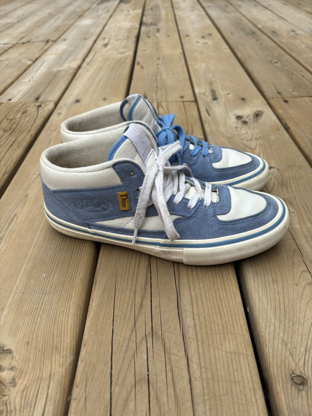 Vans Vans x Dime Half Cab Pro Blue Suede White Leather Size US 6 / EU 39 - 4 Thumbnail
