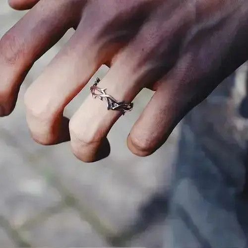 VIBE Adjustable Punk thorns ring Size ONE SIZE - 3 Thumbnail