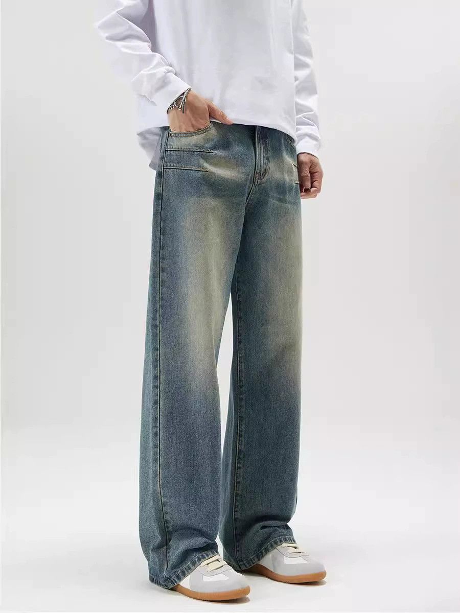 Vintage Men's American cleanfit washed whisker jeans Size US 32 / EU 48 - 4 Thumbnail