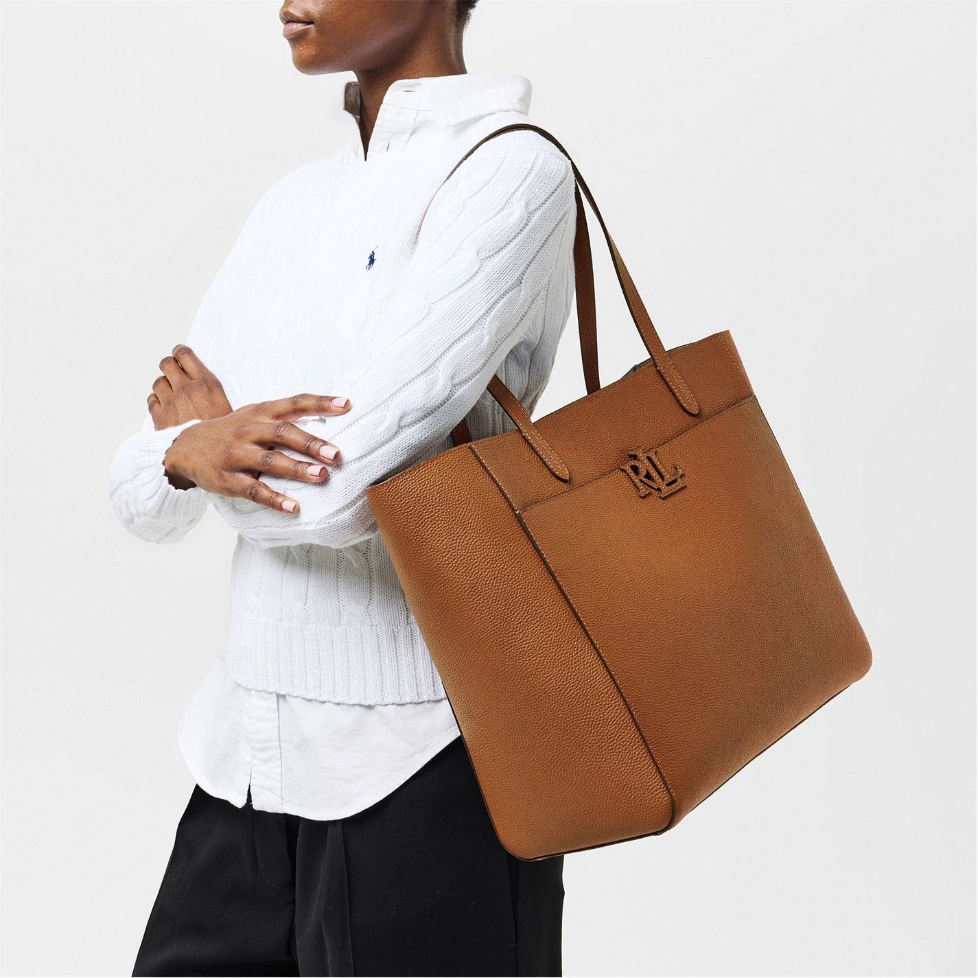 Lauren Ralph Lauren o1g2r1mq0825 Size: OS / Cameryn Tote Bag in Tan Size ONE SIZE - 3 Thumbnail