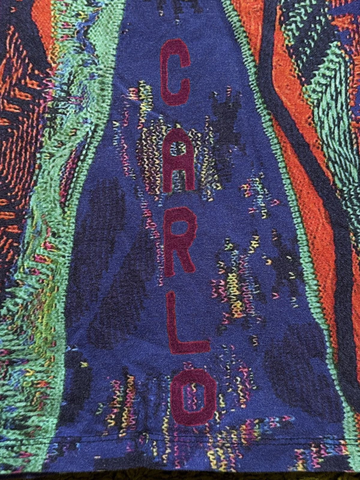 Carlo Colucci Carlo Colucci coloured cable knit Coogi pattern t-shirt Y2K Size US L / EU 52-54 / 3 - 4 Thumbnail