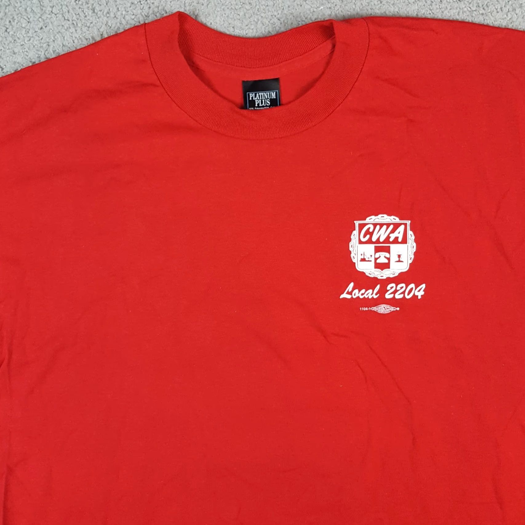 Vintage VINTAGE Platiunum Plus Cobra Snake American Workwear T-Shirt XL Red 90s Mens Crew Neck Short Sleeve Cotton Logo Embroidered USA Workwear Size US XL / EU 56 / 4 - 3 Thumbnail