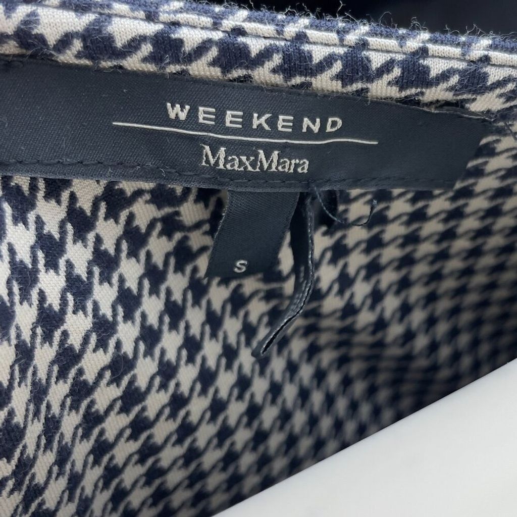 Weekend Max Mara MAXMARA Weekend Sheated Houndstooth Grey Scoop Neck Dress Size S / US 4 / IT 40 - 4 Thumbnail