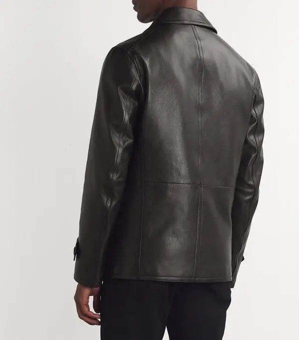 Tom Ford 🪭$9K VALUE🪭Leather Pea Coat Size US L / EU 52-54 / 3 - 4 Thumbnail