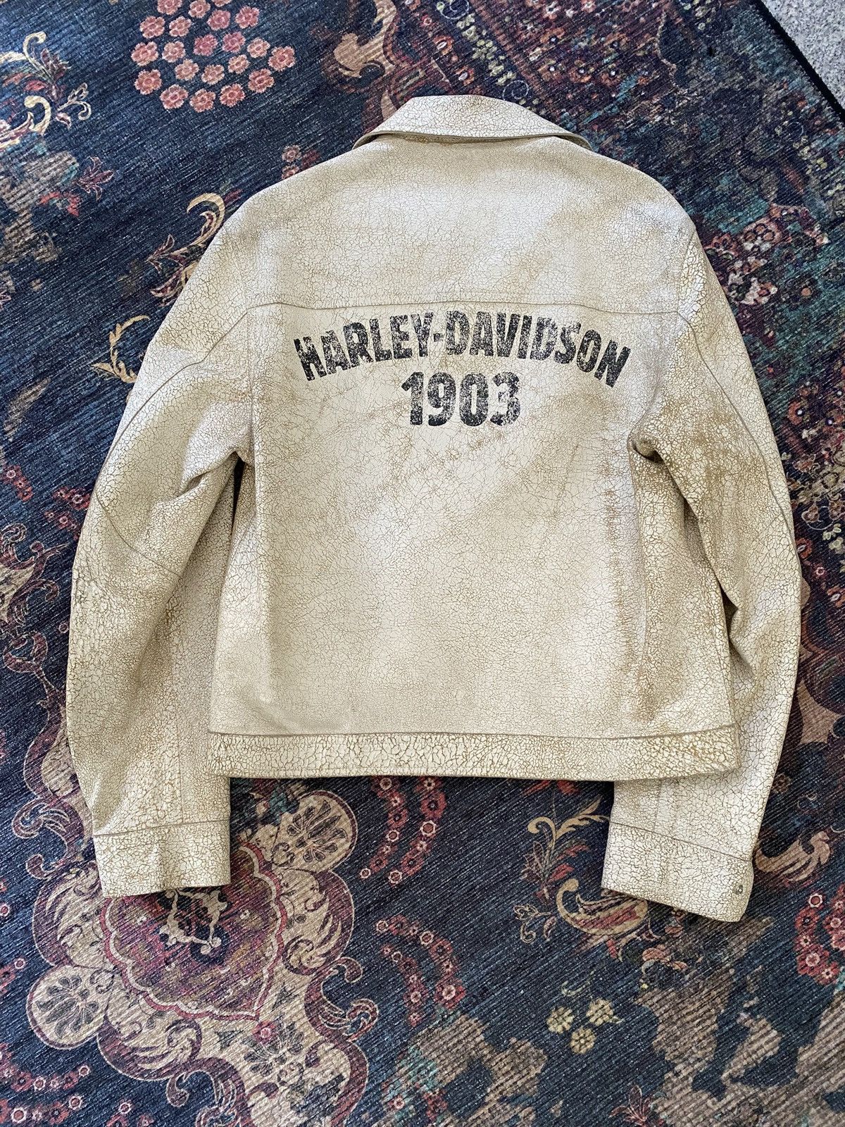Harley Davidson Cracked leather jacket Size US M / EU 48-50 / 2 - 4 Thumbnail