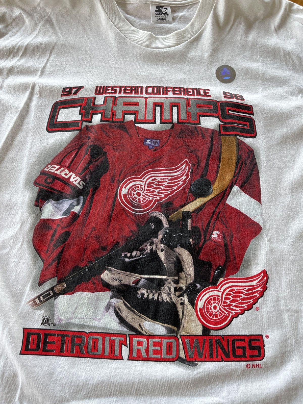NHL × Vintage Vintage Detroit Red Wings Stanley Cup Champions Tee Size US L / EU 52-54 / 3 - 2 Thumbnail