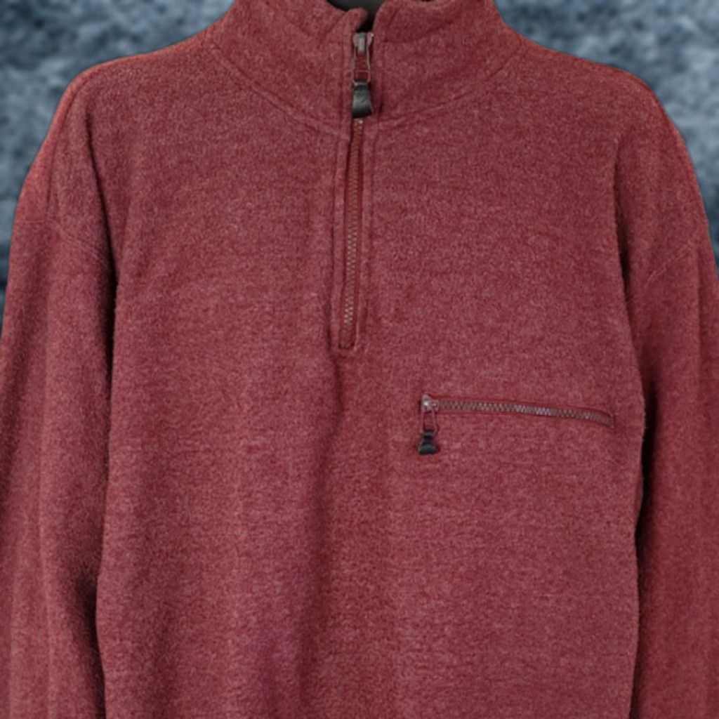 Vintage VINTAGE Rag-Lan NZ Fleece Jacket Mens XL Red 90s Y2K Half Zip Pullover Size US XL / EU 56 / 4 - 1 Thumbnail