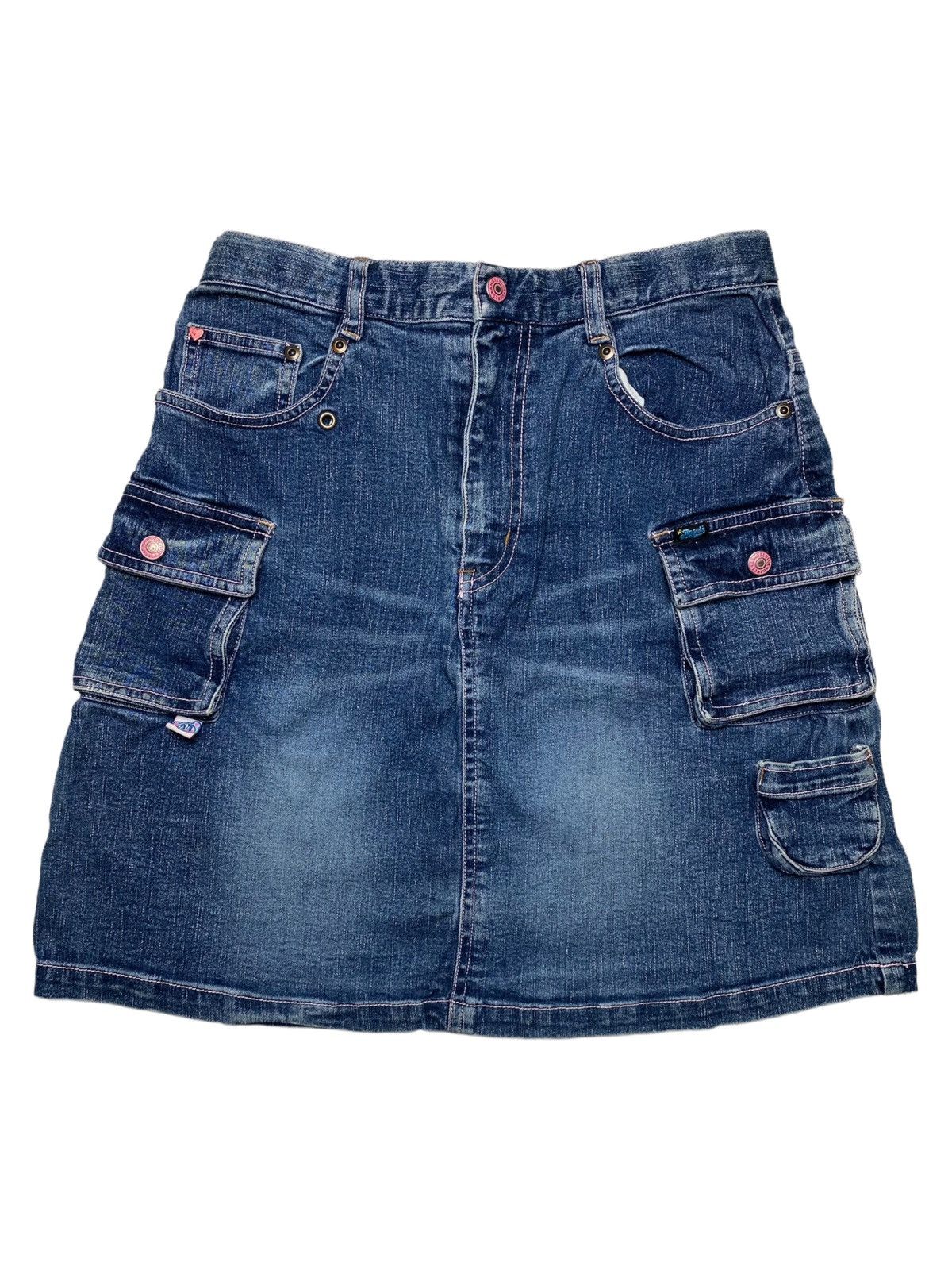 Hysteric Glamour 2000s Angel Blue - Cargo Mini Skirt Denim Size 28" / US 6 / IT 42 - 1 Thumbnail