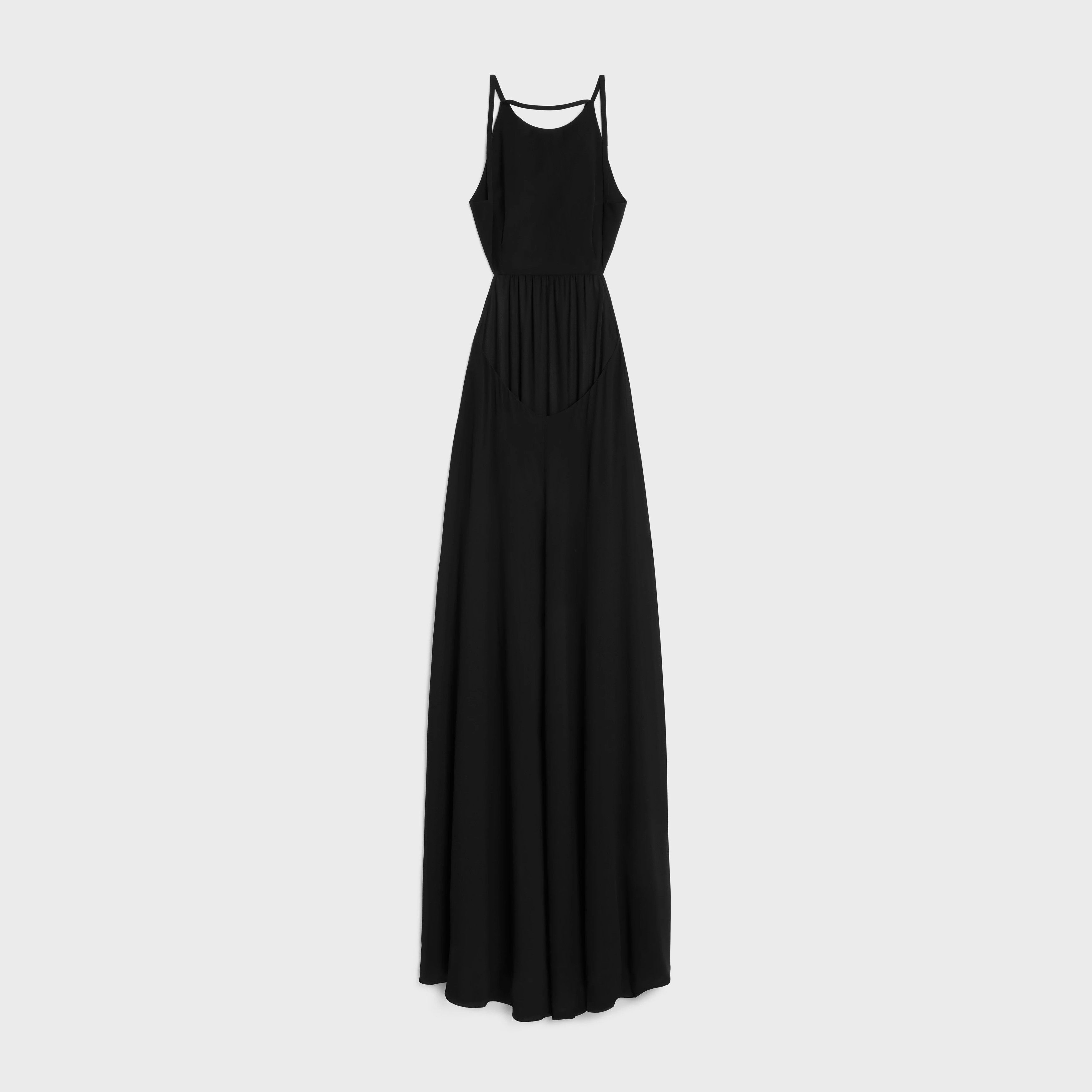 Celine o1w1db10925 2R52L856C Long Open Back Dress in Black Size M / US 6-8 / IT 42-44 - 2 Thumbnail