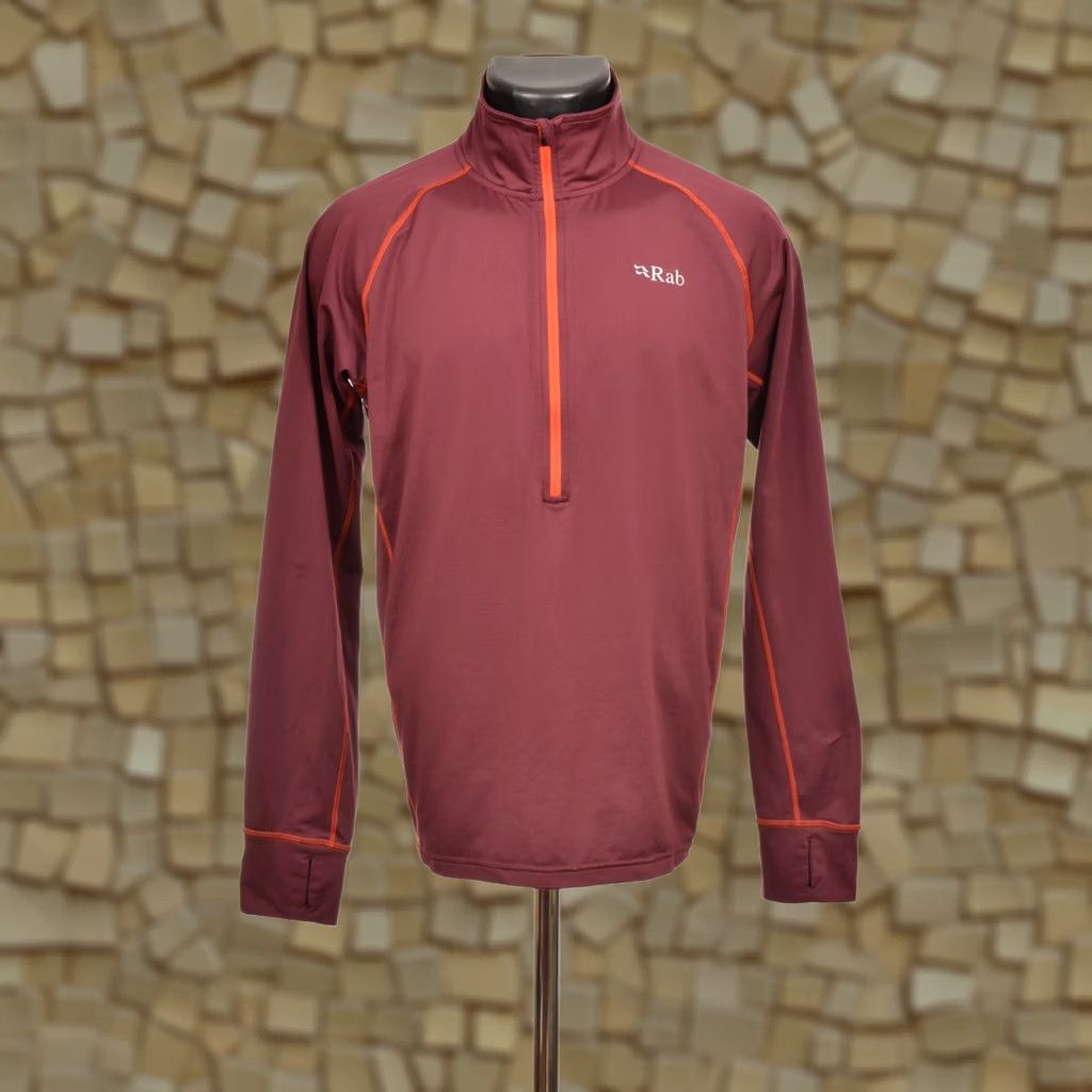 Rab Rab Flux Pull-On 1/2 Zip Top Mid Layer Shirt M Red Men Size US M / EU 48-50 / 2 - 1 Thumbnail