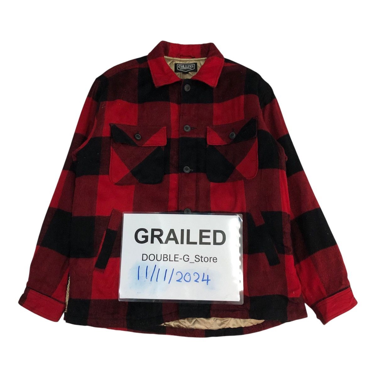 Japanese Brand 📌Vintage Wool Flannel Jacket Tartan Design Collins Size US L / EU 52-54 / 3 - 1 Thumbnail