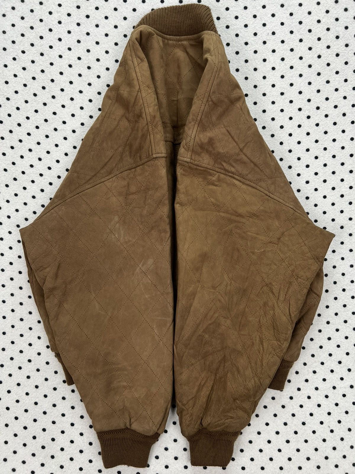 Genuine Leather Vintage Awurquerque Diamond Quilted Cowhide Bomber Jacket Size US S / EU 44-46 / 1 - 6 Thumbnail