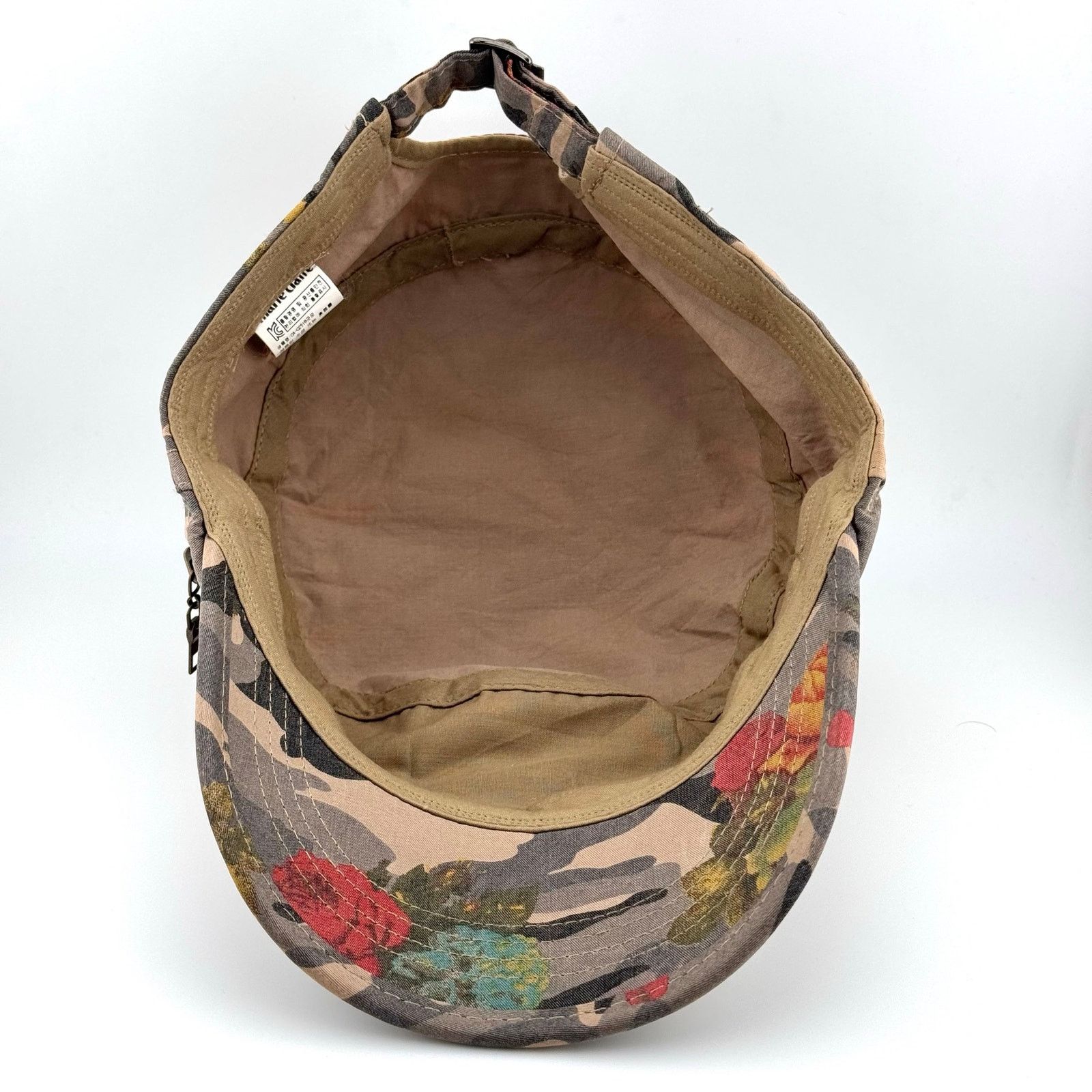 Japanese Brand Marie Claire Floral Camo Cap Y2K Front Pocket Military Hat Size ONE SIZE - 5 Thumbnail