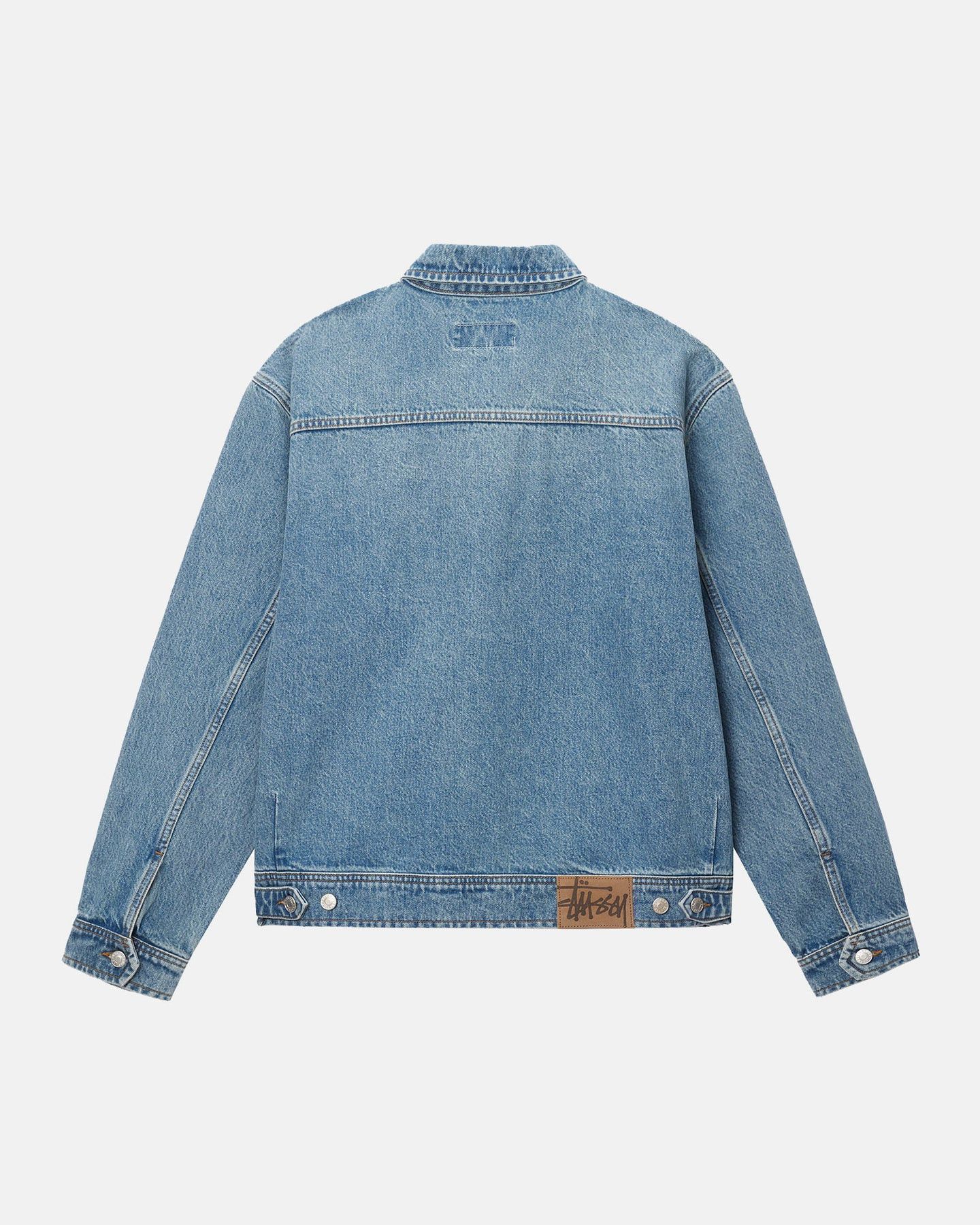 Stussy o1kmrn0424 Unisex Zip Work Denim Jacket in Blue Size US M / EU 48-50 / 2 - 5 Thumbnail