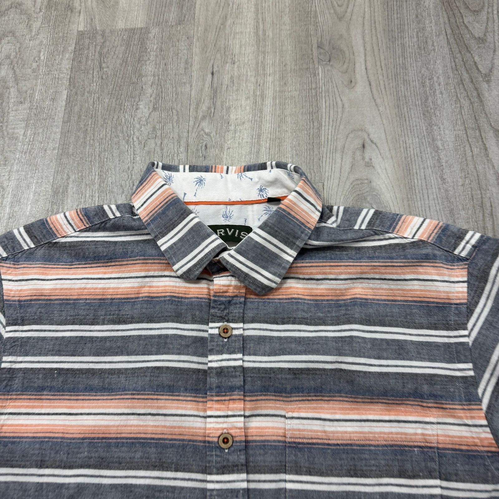 Orvis Orvis Short Sleeve Button Shirt Men's Large Gray Orange Size US L / EU 52-54 / 3 - 3 Thumbnail