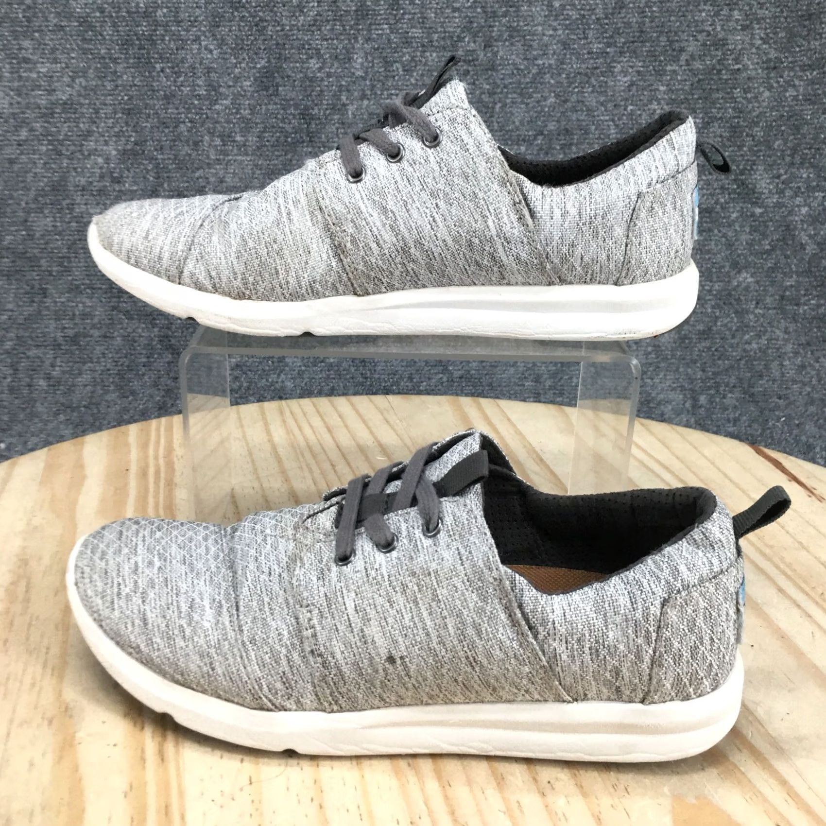Toms TOMS Del Rey Sneaker Womens 7.5 Gray Fabric Lace Up Low Top Casual Comfort Shoes Sneaker Size M / US 6-8 / IT 42-44 - 2 Thumbnail
