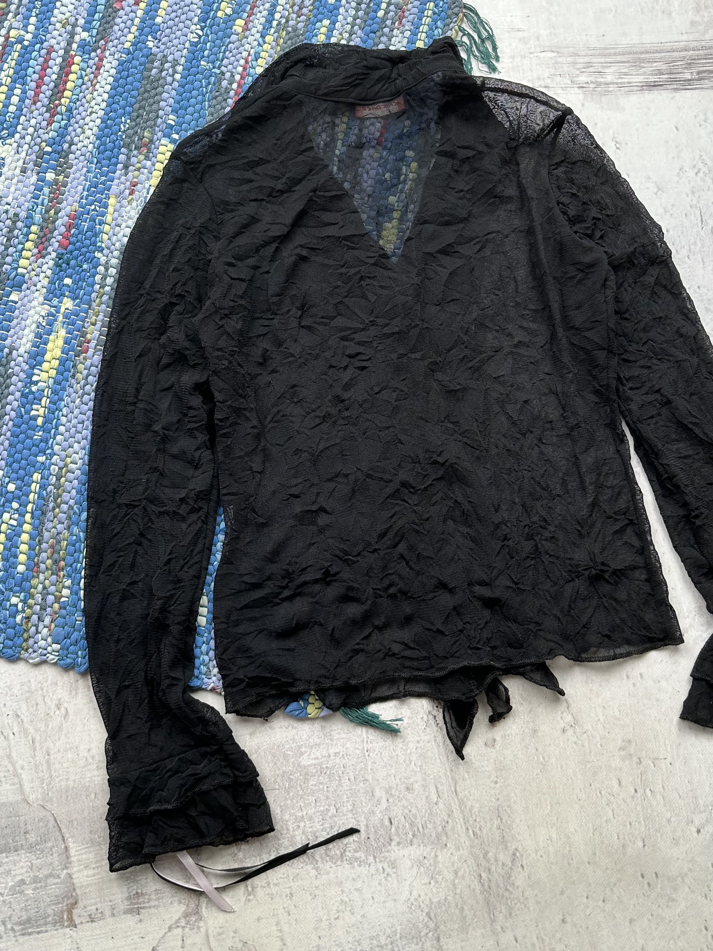 Japanese Brand Vintage Mesh Blouse A307(105)D15 Size M / US 6-8 / IT 42-44 - 6 Thumbnail
