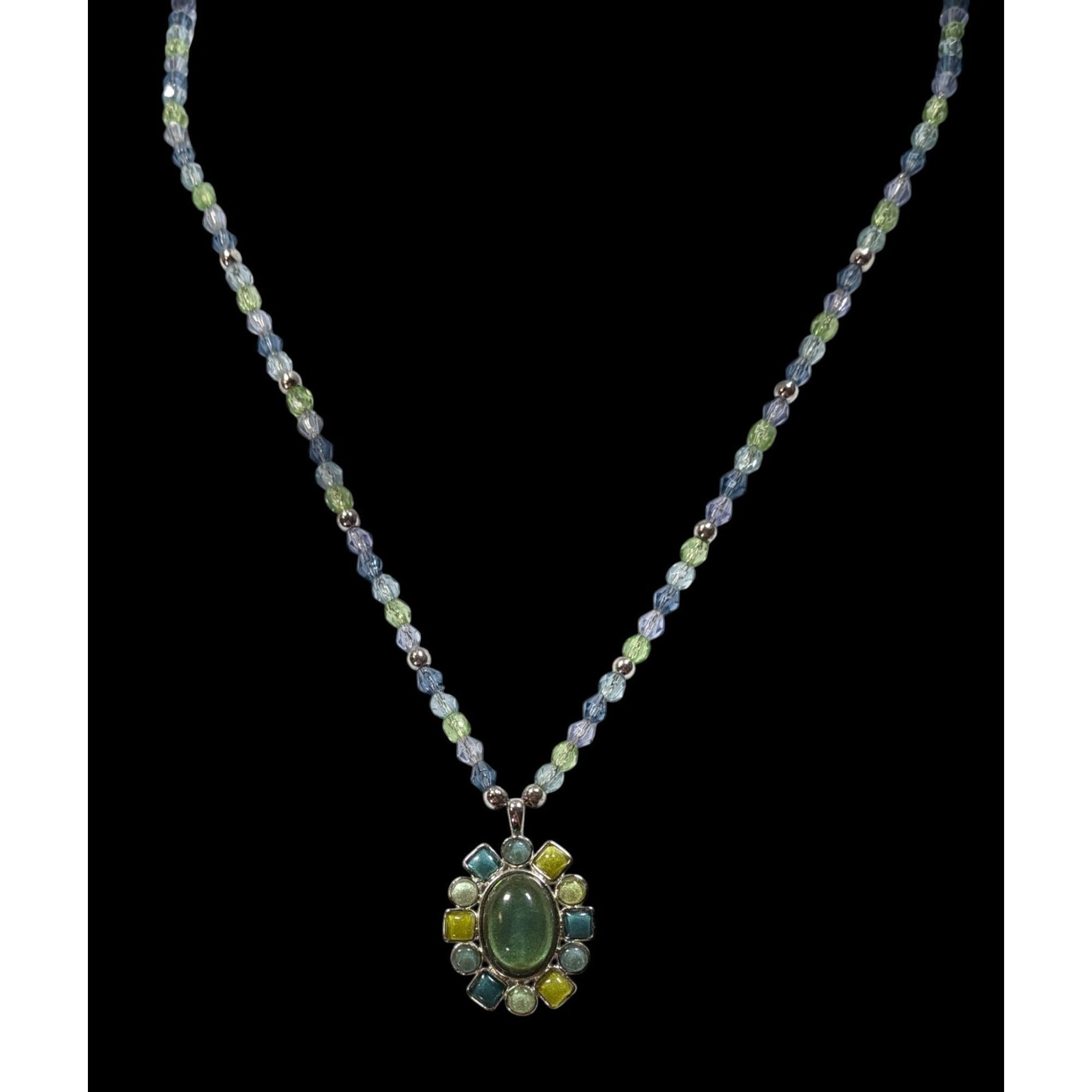 Other Village Blue And Green Pendant Necklace With Enamel Accents Size ONE SIZE - 2 Thumbnail