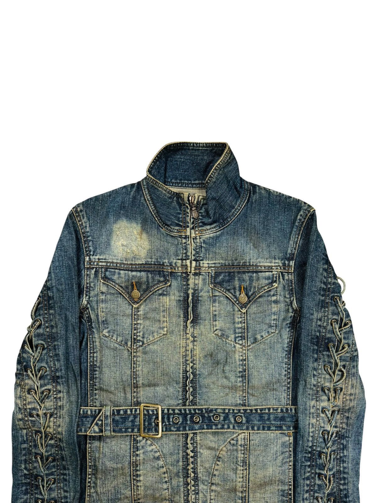 Tornado Mart Archive Tornado Mart - Multilace Mud Wash Denim Jacket Size US M / EU 48-50 / 2 - 8 Thumbnail