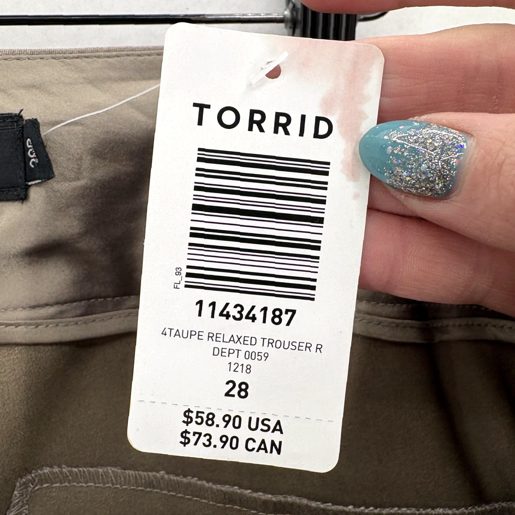 Torrid Torrid Relaxed Trouser Pants Womens 28 Beige Straight Leg Stretch Twill Career Dress Pants Vsnt? Size 28" / US 6 / IT 42 - 5 Thumbnail