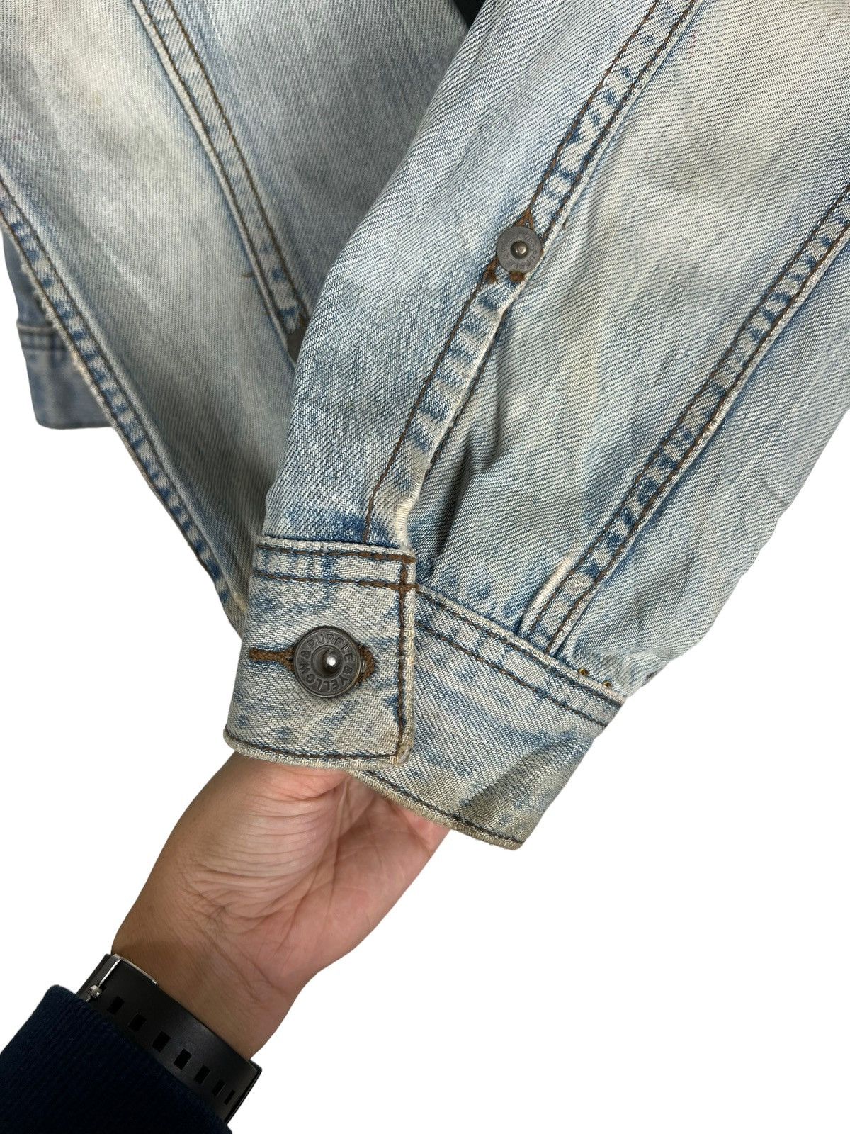 Japanese Brand 🔥 PUPPLE & YELLOW TRUCKER DENIM JACKET Size US M / EU 48-50 / 2 - 12 Thumbnail