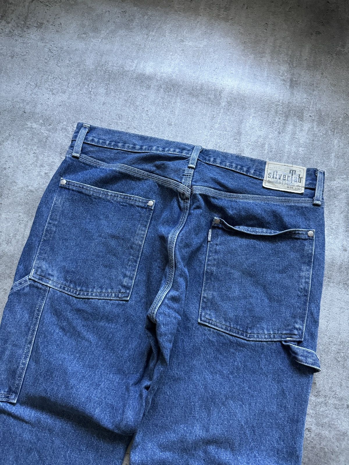 Japanese Brand × Levi's × Vintage Levi’s Silver Tab Carpenter baggy jeans 90s vintage rap Size US 34 / EU 50 - 3 Thumbnail