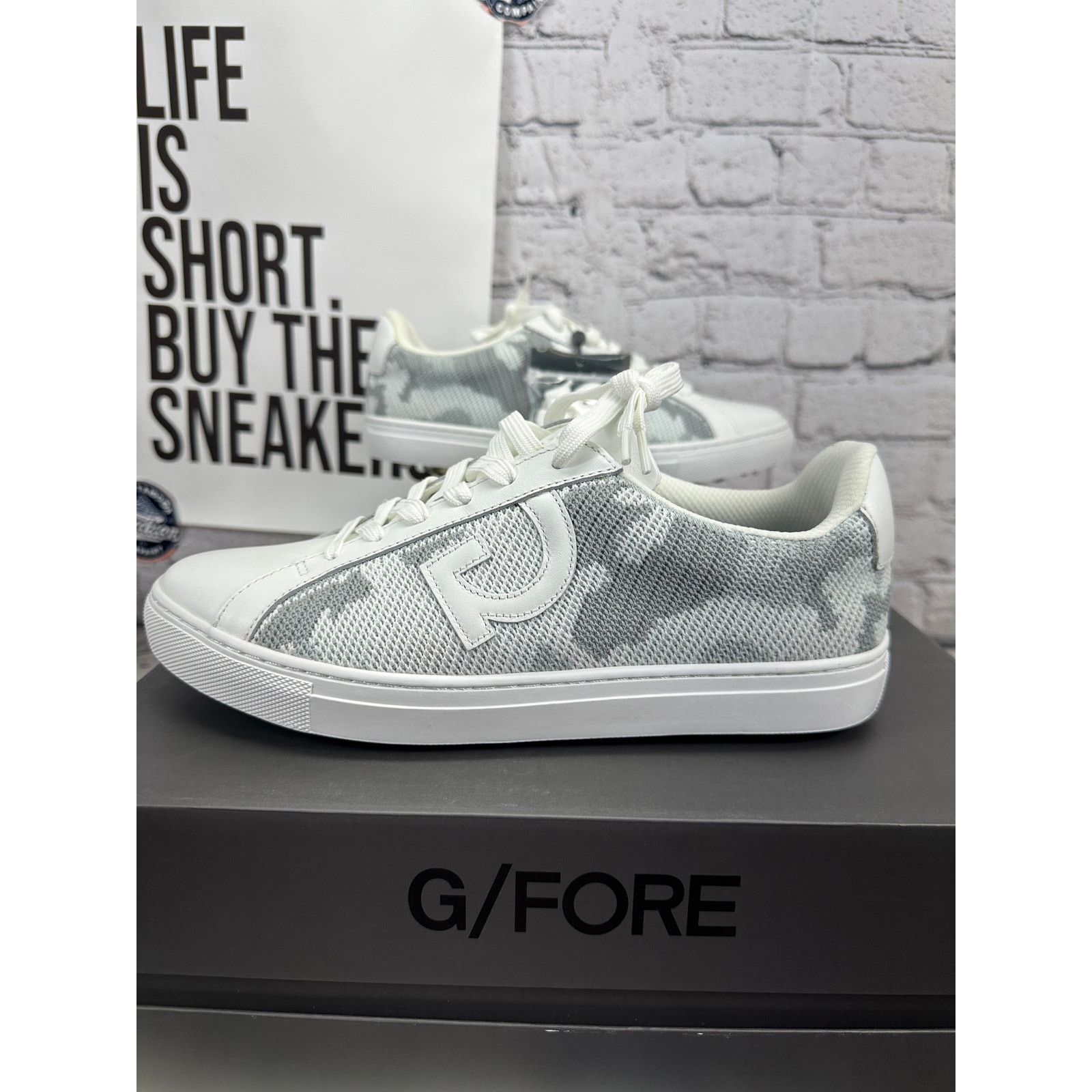 image of G/fore Gfore Camo Knit Disruptor Golf Shoes Mens 9 Cleats in Grey