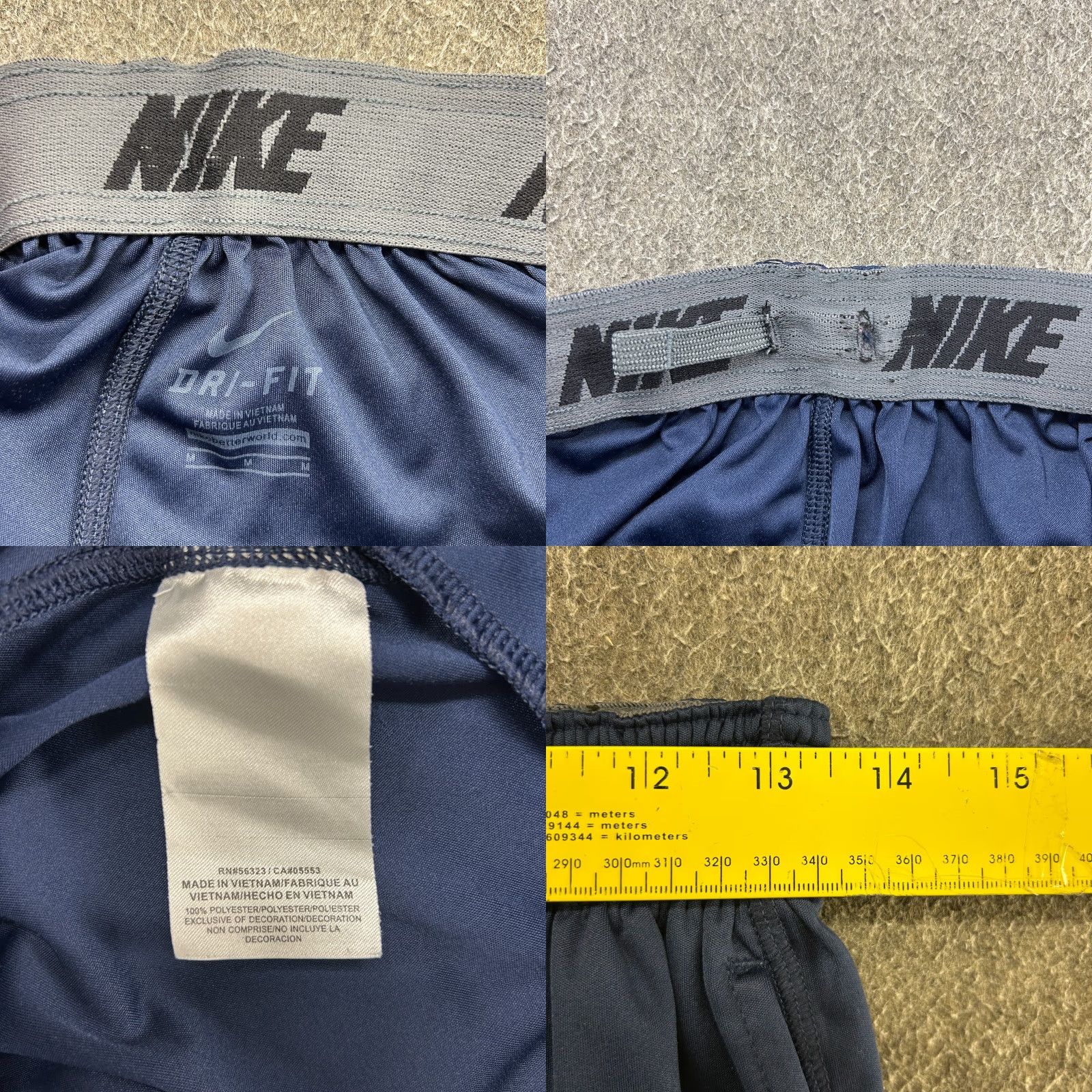Nike Nike Shorts Mens M Blue Navy Dri Fit Basketball Polyester Elastic Waist Swoosh Activewear Shorts Mens M Blue Size US 27 - 8 Thumbnail