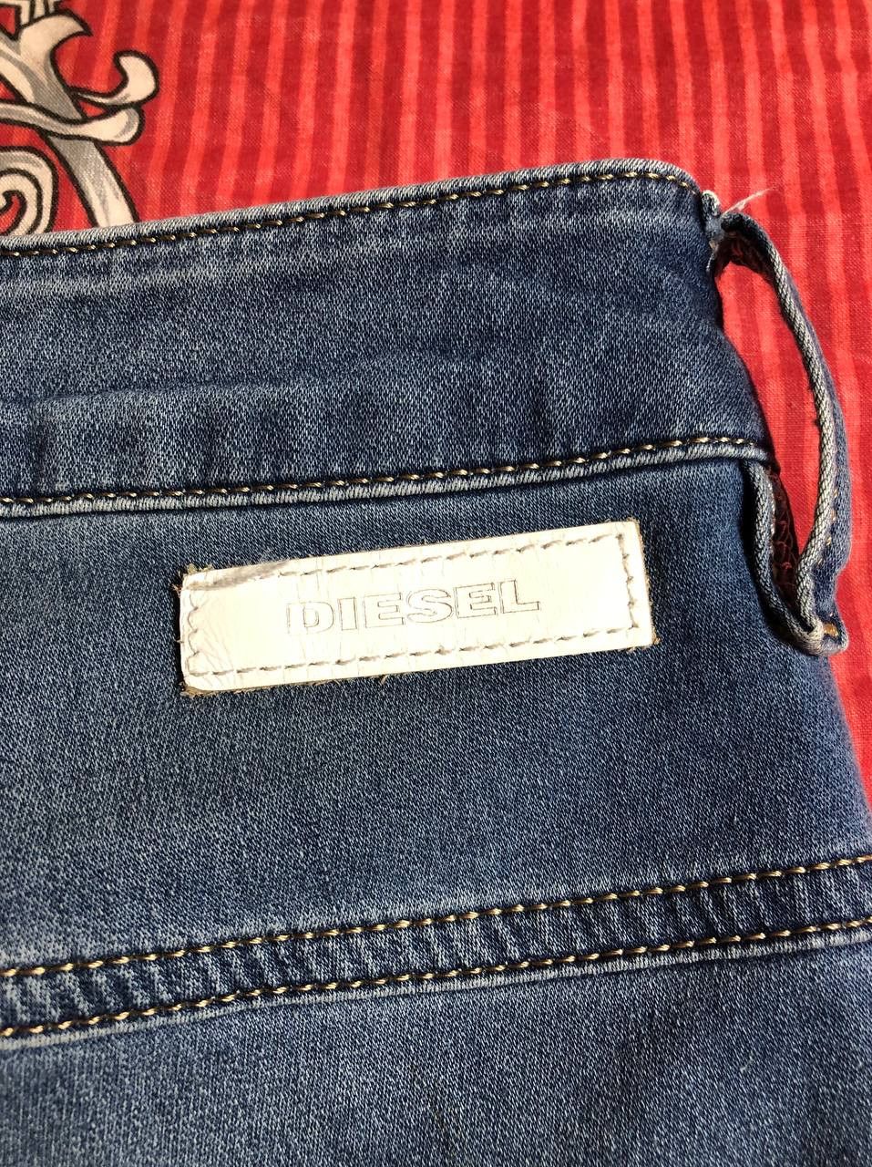 Diesel × Vintage Vintage Y2K Diesel Washed Distressed Denim Jeans Slim Size US 31 - 8 Thumbnail
