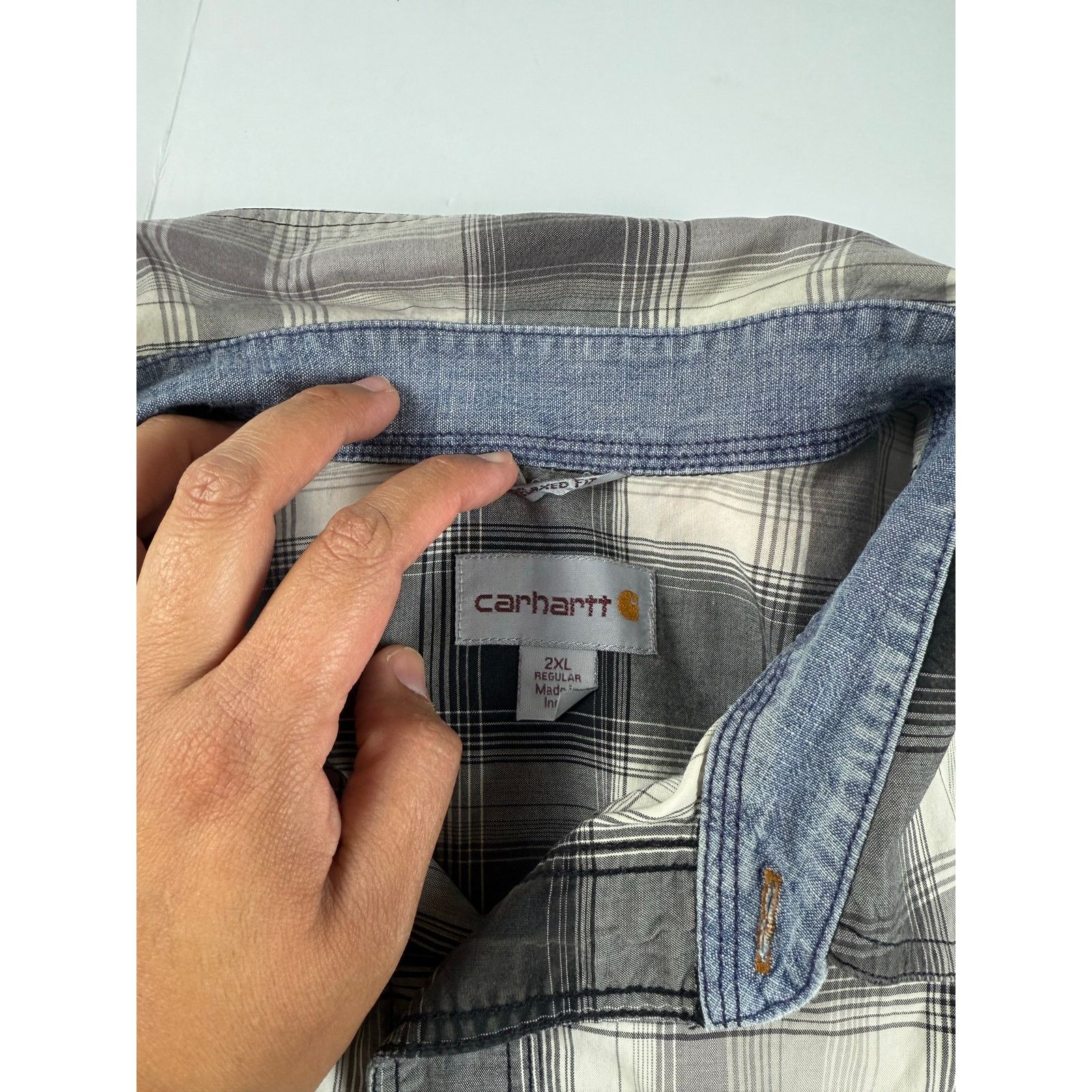 Carhartt Carhartt Relaxed Fit Patterned Button Down Shirt - XXL Size US XXL / EU 58 / 5 - 5 Thumbnail