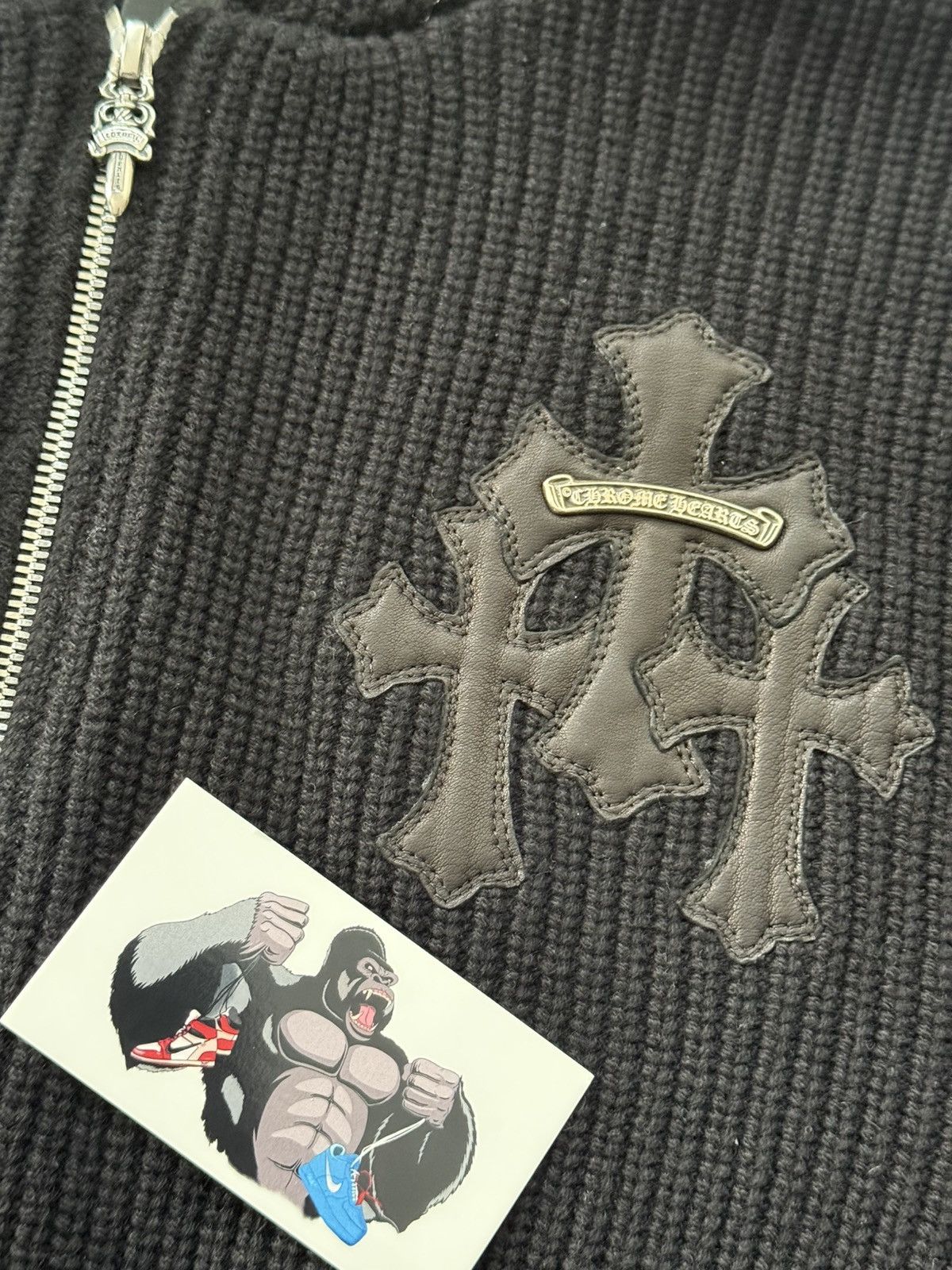 Chrome Hearts Chrome Hearts Y NOT Cemetery Cross Patch Cashmere Zip Up Size US M / EU 48-50 / 2 - 4 Thumbnail