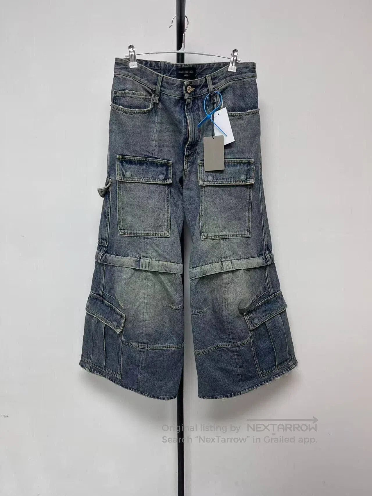 Balenciaga balenciaga cargo flared denim trousers. Size 24" / US 00 / IT 34 - 1 Thumbnail