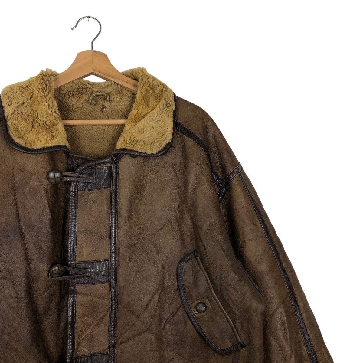 Japanese Brand 🔥Vintage Shearling Leather Jacket Mink Fur Lining Van Jac Size US M / EU 48-50 / 2 - 5 Thumbnail