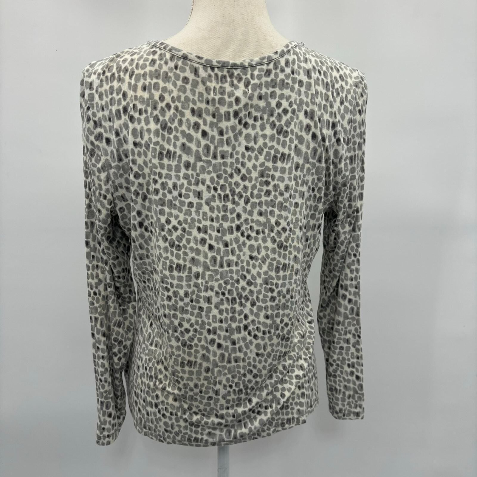 Other Charter Club Women's Blouse Petite Medium White Gray Abstrac Size M / US 6-8 / IT 42-44 - 16 Thumbnail