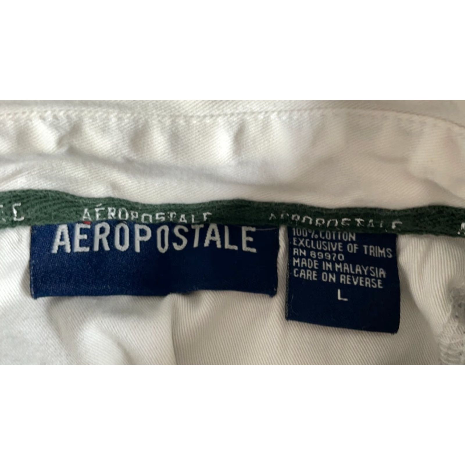 Aeropostale Rugby Polo Shirt Men's Large Gray Green Stripe Embroidered Ivy League Preppy Y2K Size US L / EU 52-54 / 3 - 3 Thumbnail