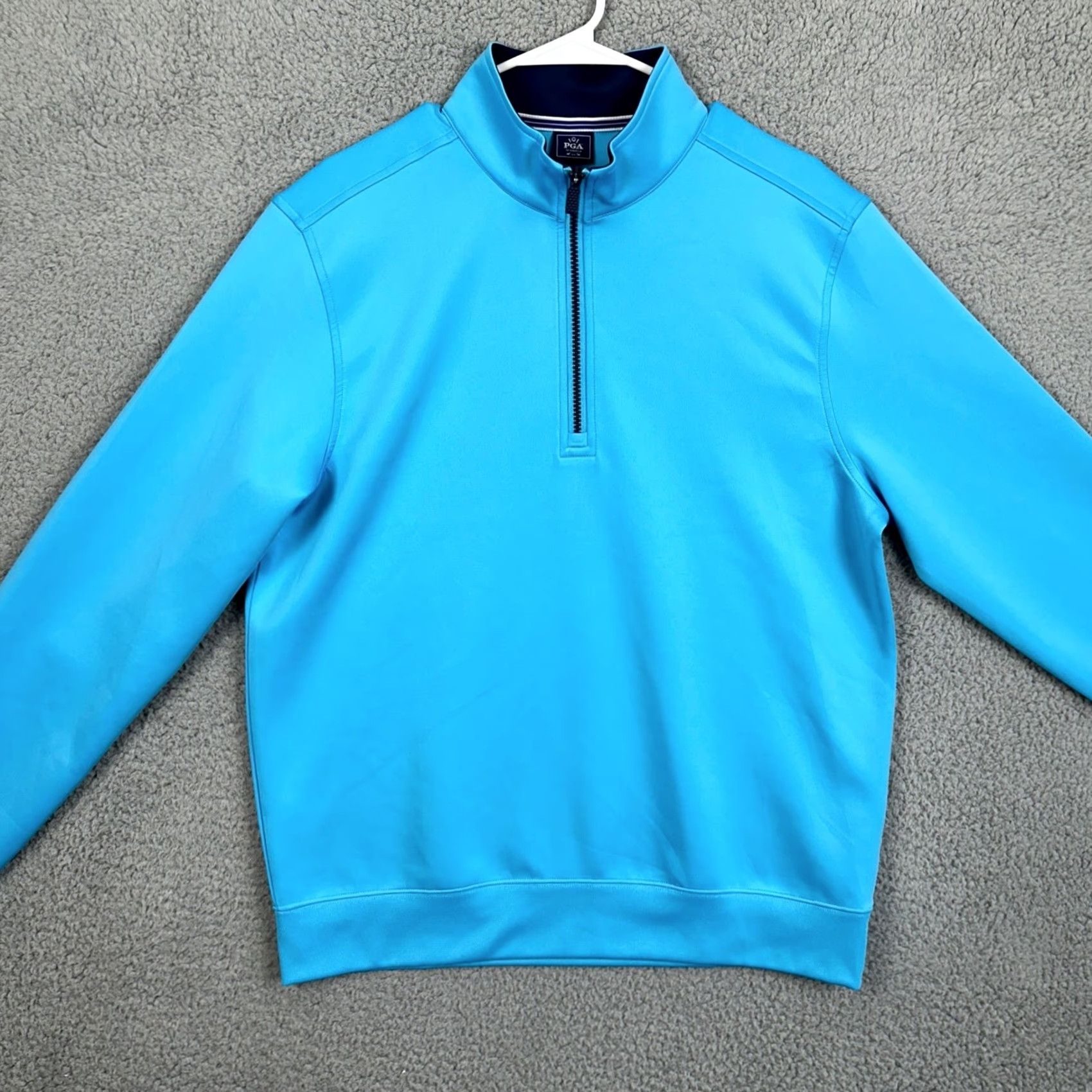 Vintage PGA Of America Jacket Pullover Mens Medium Blue Quarter Zip Long Sleeve Lightweight Breathable Outdoor Casual Activewear Shirt Size US M / EU 48-50 / 2 - 3 Thumbnail