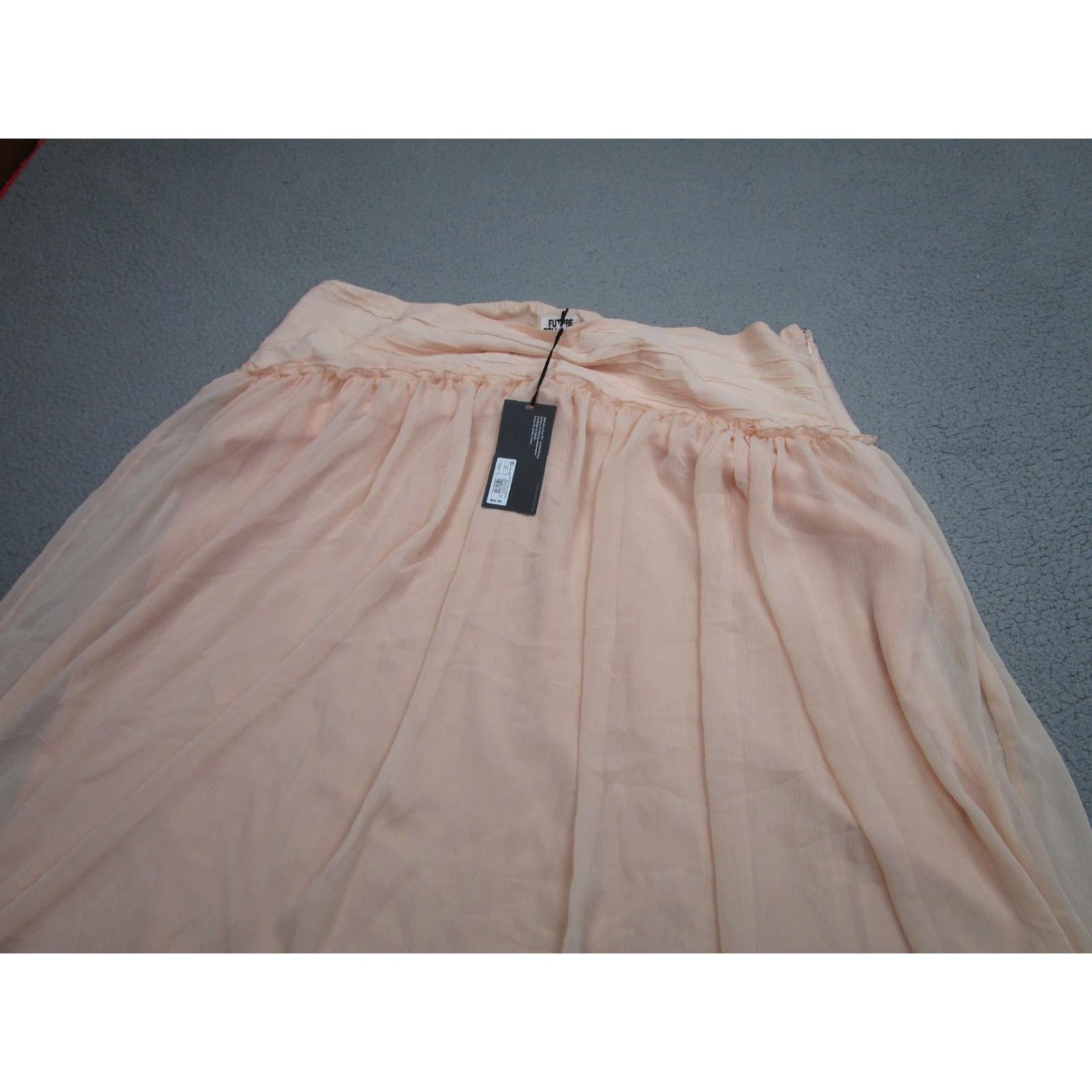 Vintage Future Collective Skirt Womens 22 Pink Chiffon Maxi Layered Lined Plus Fairy Size 40" / US 18 - 2 Thumbnail