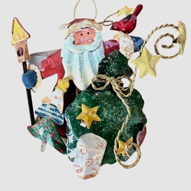 Designer × Vintage NWT VTG Kurt Adler Santa Cardinal Birdhouse Christmas Tree Size ONE SIZE - 2 Thumbnail