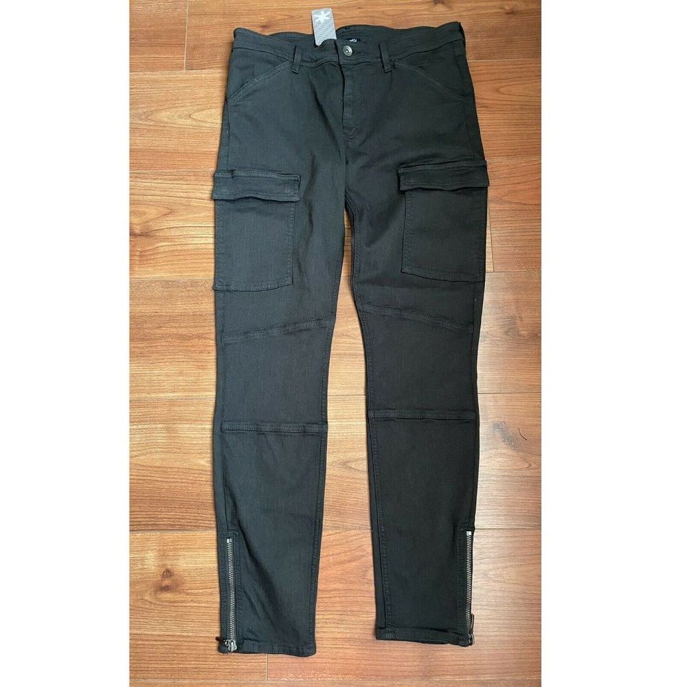 Splendid NWT New $158 Splendid Hunter Black Skinny Cargo Pants Jeans Size 31" - 5 Thumbnail