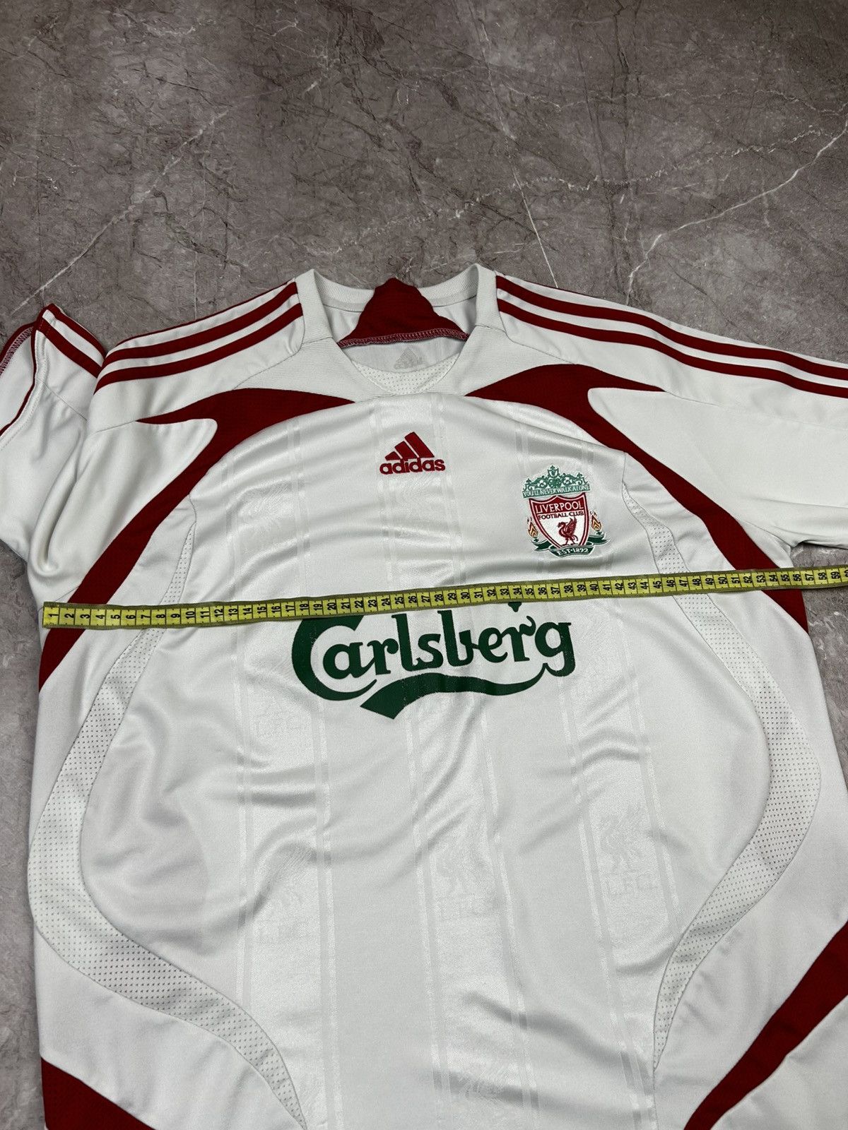 Adidas Adidas Liverpool 2007-2008 Jersey T- 5 shift Y2K style Size US L / EU 52-54 / 3 - 13 Thumbnail