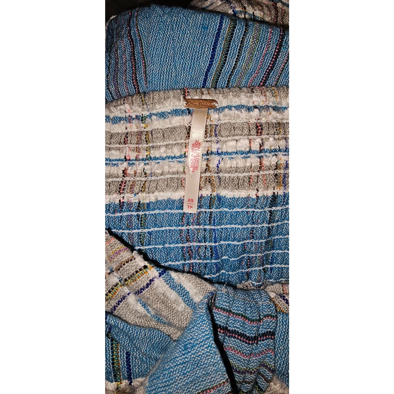 Free People New Free People Barbara Babydoll Striped Boho Romper $128 XS Size 26" / US 2 / IT 38 - 4 Thumbnail