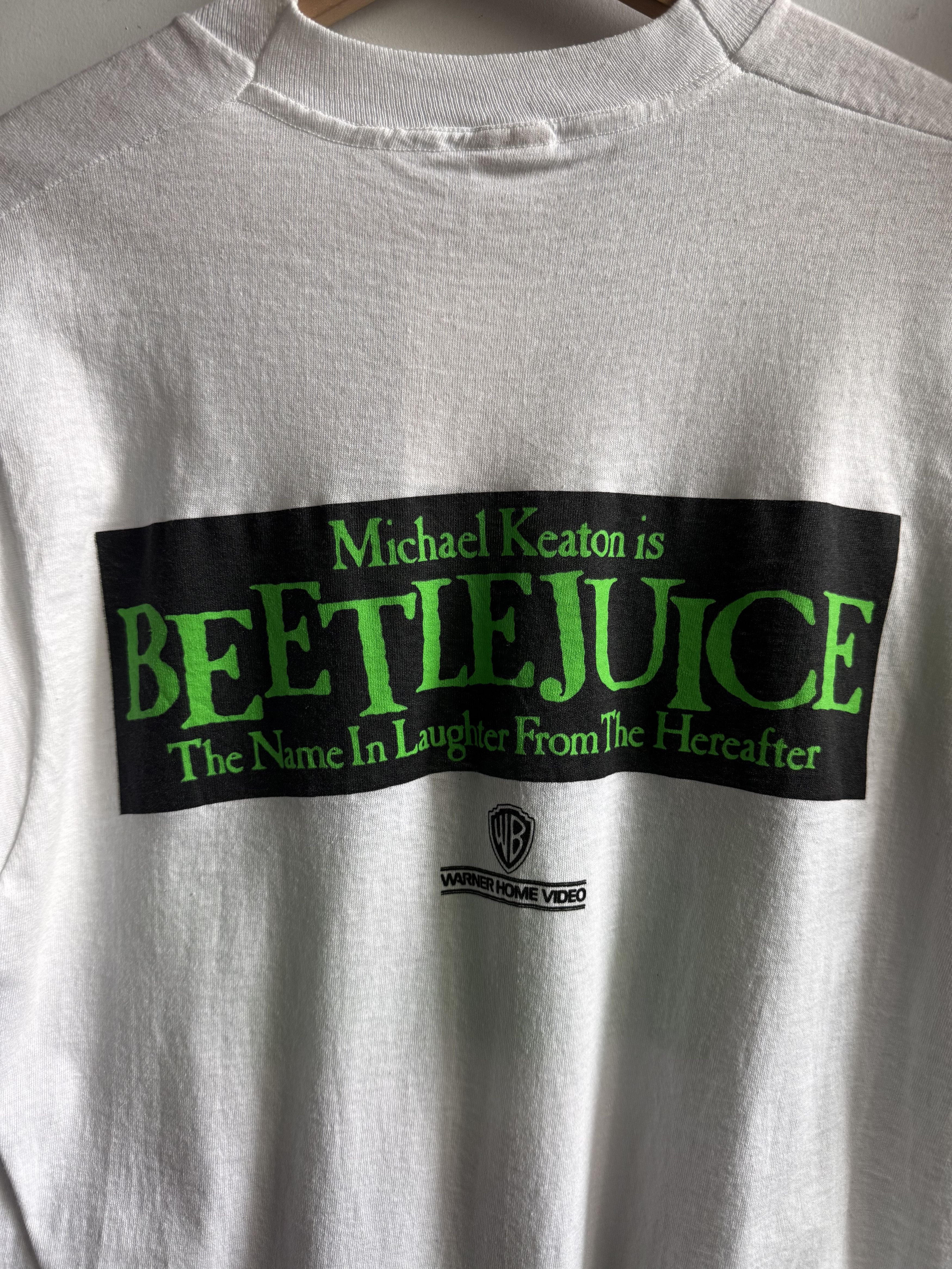 Vintage 80s Beetle Juice Boo! Who? Movie Promo Tshirt Size L Size US L / EU 52-54 / 3 - 6 Thumbnail
