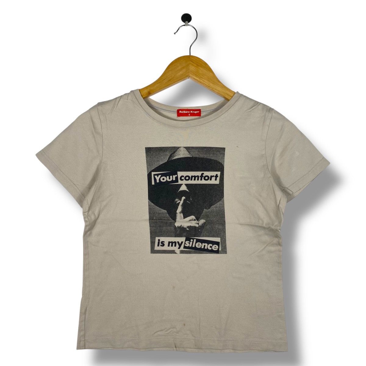 Barbara Kruger Vintage 00s BARBARA KRUGER Your Comfort Is My Silence Tee Size US S / EU 44-46 / 1 - 1 Thumbnail