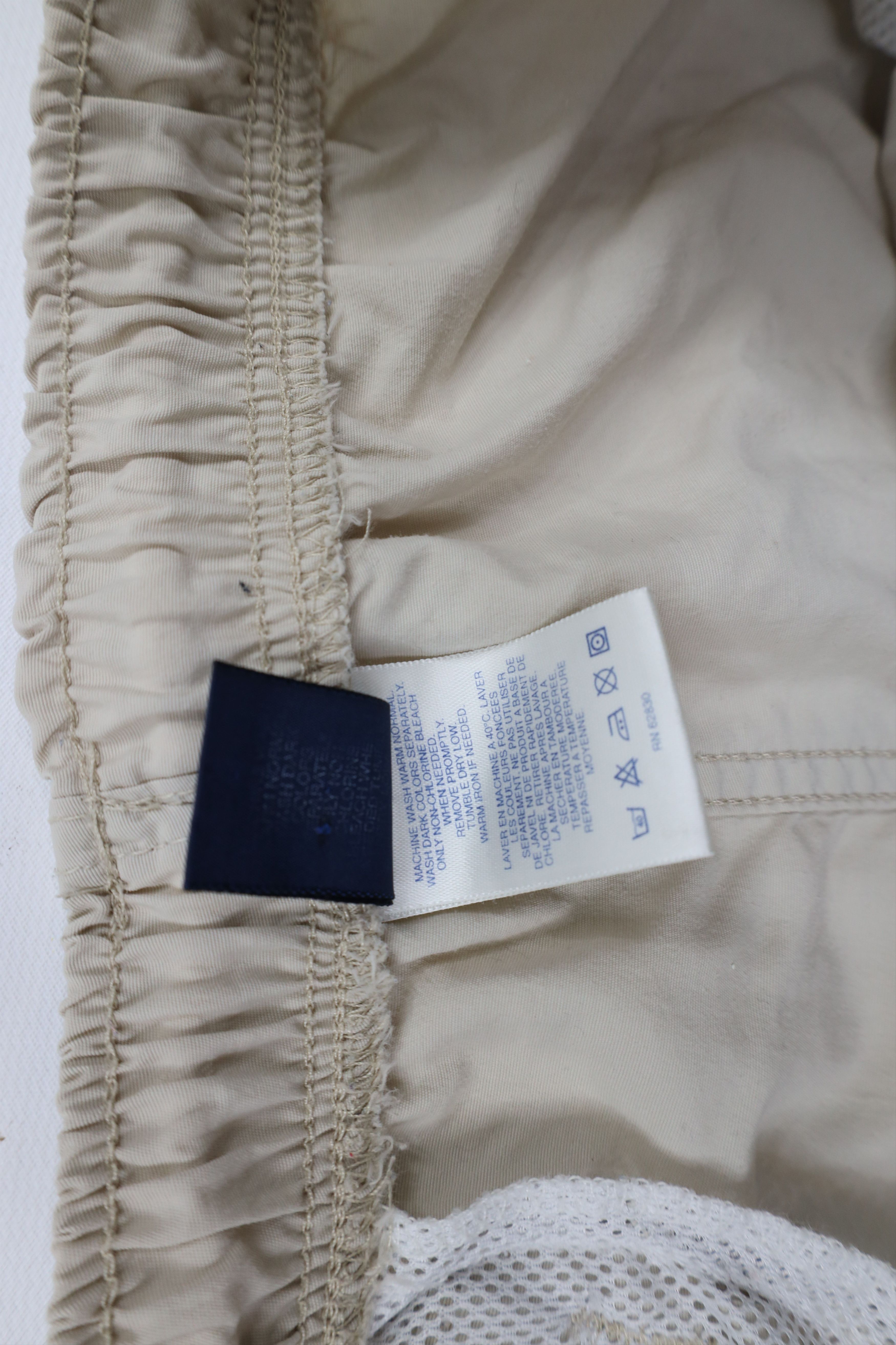 Lands' End × Vintage Vintage 90s Lands End Wide Leg Windbreaker Pants Beige Tan Size 38" / US 16 / IT 52 - 7 Thumbnail