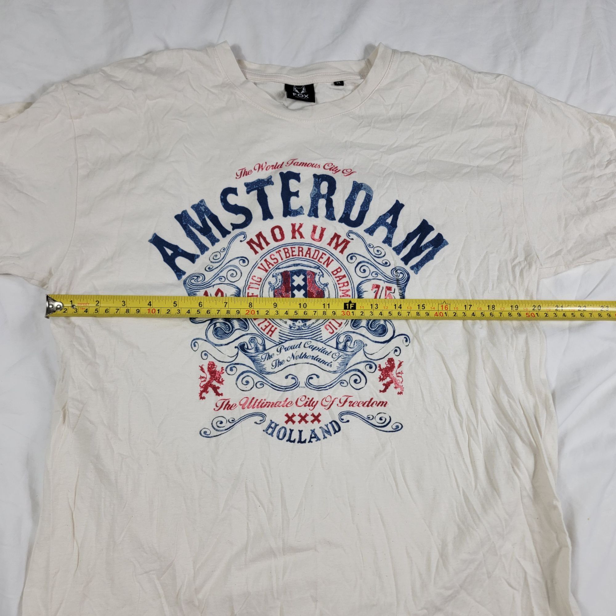 Other Fox Originals Mens XL White Amsterdam Graphic T Shirt Casual Size US XL / EU 56 / 4 - 6 Thumbnail