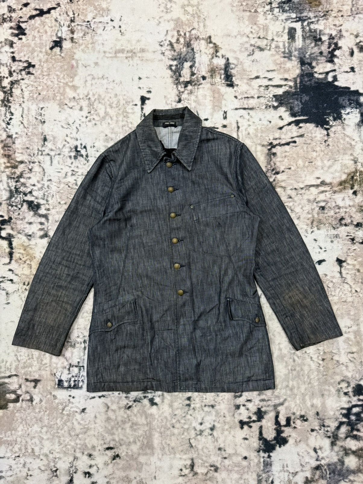 Miu Miu Vintage 00s Miumiu Denim Jacket Size US S / EU 44-46 / 1 - 3 Thumbnail